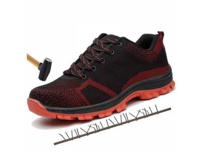 Men Breathable Steel Toe Cap Work Safety Shoes Men Outdoor Anti slip Steel Puncture Proof Construction Safety Boots Shoes