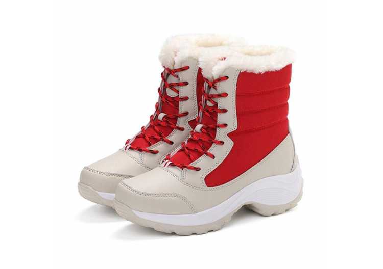Women's Boots Winter New Plus Velvet High To Help Women's Shoes Waterproof Tube Snow Boots Women's Tide Cotton Shoes