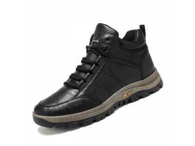Microfiber Mid Cut Men's Shoes Autumn Winter Outdoor Men's Ankle Casual Shoes Trendy Lace Up Luxury Vintage Shoes For Men
