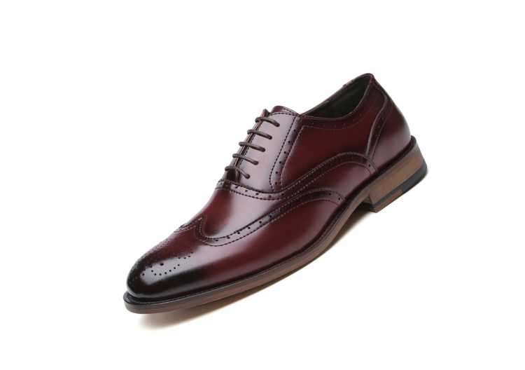 Autumn New Genuine Leather Business Dress Shoes Men Carved Brock Men's Shoes Leather Office Gentleman Oxfords Shoe