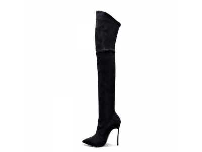 Fashion Autumn Women Shoes Thigh High Boots Stilettos Sexy Over the Knee Boots Pointy Toe High Heel 12CM Long Boots Women Black