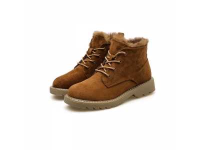 Shoes Woman Boots Short Boots Thick With Wind Plush Women Ankle Boots Heels Dames Enkellaarsjes Botas Para Botas  ABC