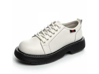 Martin Shoes Women 2021 New British Style Thick soled Lace up Women's Shoes Round Toe Casual Loafers Ladies