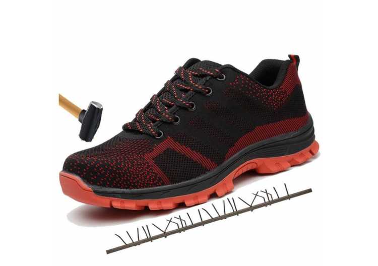 Men Breathable Steel Toe Cap Work Safety Shoes Men Outdoor Anti slip Steel Puncture Proof Construction Safety Boots Shoes