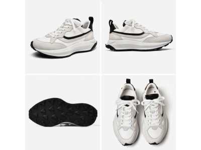 Sneakers Women Cow Suede Platform Shoes Patchwork Lace Up Round Toe Ladies Trainers Thick Bottom Handmade 29591