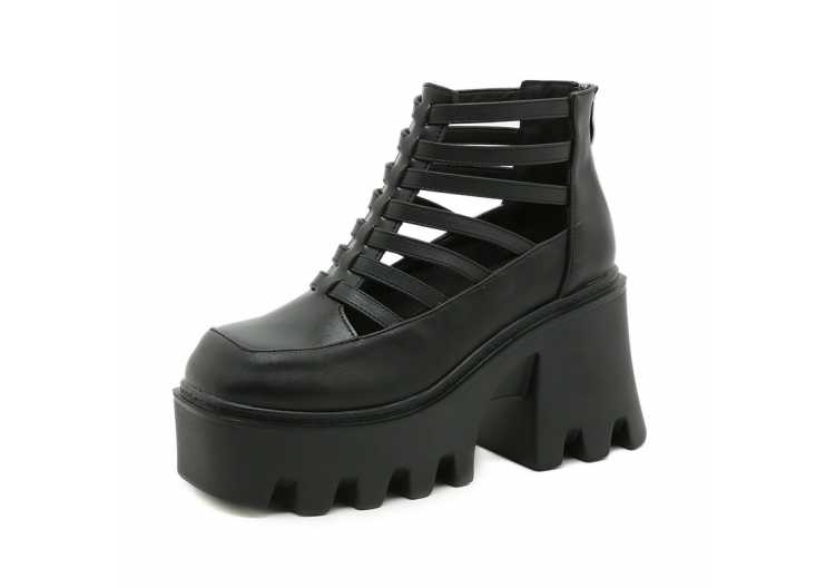 Women's Sandals Rome New Thick soled Thick heel Women's Summer Sandals Shoes Platform Hollow High heel Women's Sandals