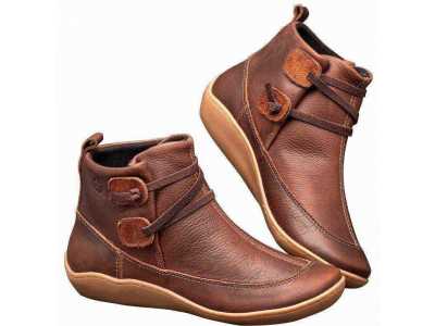 New Large Size Women's Shoes Women's Boots Patent Leather Female Casual Short Tube Martin Boots Zipper Flat Winter Boots