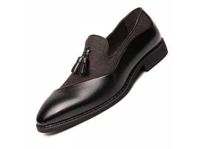 Semi formal Hemp PU Leather Men's Suit Shoes Glamorous Blue Tassel Italian Graceful Man Dress Shoes Big Size 46 47 48 Zapatos
