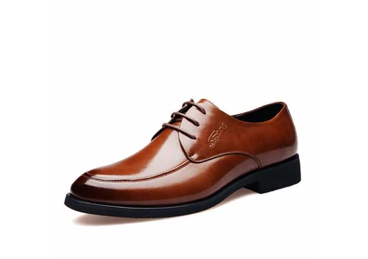Brand Spring Shoes Men Leather Shoes Business Suit Men Shoes Youth Fashion Leisure Pointed Toe Wedding Shoes