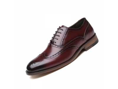 Autumn New Genuine Leather Business Dress Shoes Men Carved Brock Men's Shoes Leather Office Gentleman Oxfords Shoe